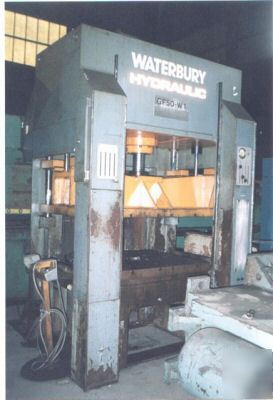 New 50 ton waterbury #GF50 hydraulic press, 1983