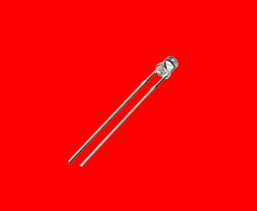30X 3MM red wide angle flat top led free resistors
