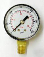 40MM pressure gauge base entry 0-300 psi air and oil