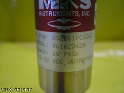 Mks baratron pressure transducer series 852B vacuum