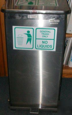 New united receptacle defender clean room trash can