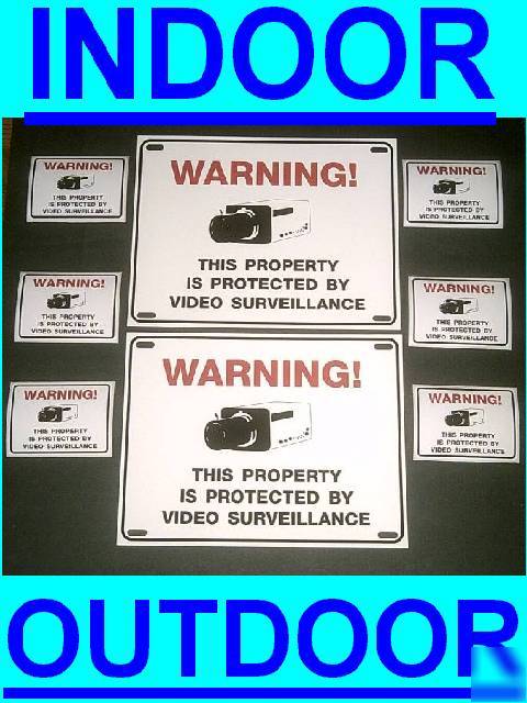 Security spy cameras warning yard signs+adt'l decal lot