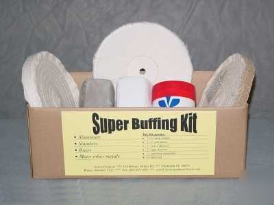 Super buffing polishing kit aluminum stainless chrome 6