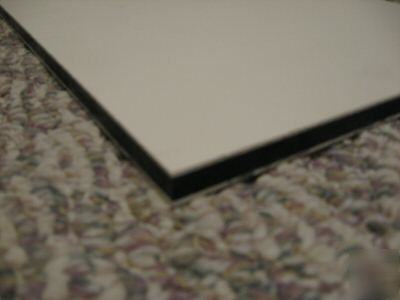 White black w plastic colorcore sheet 1/2 x 9