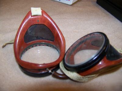 Vintage, goggles, bakelite, vented