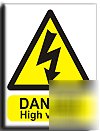 High voltage sign-adh.vinyl-300X400MM(wa-053-am)