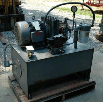 Hydraulic power supply, racine, 7.5HP, 35GAL. reservoir