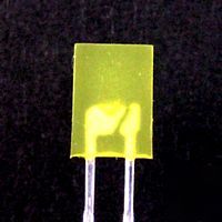 Yellow 5MM x 2MM rectangular leds pack of 50