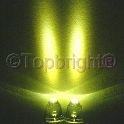 100 pc mega bright warm white led 10MM 80,000 mcd f/r