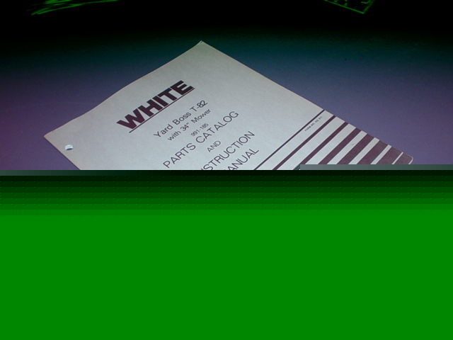 White yard boss t-82 tractor parts instruction manual