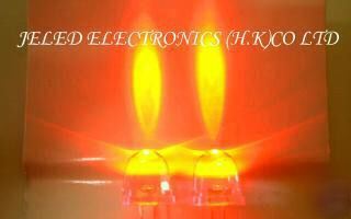 New 50X 10MM jumbo orange led lamp 50,000MCD low ship 