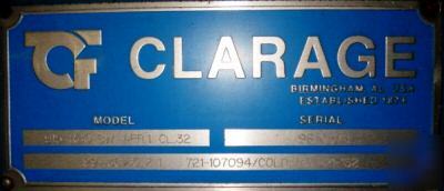 3433 cfm @ 21â€ s.p. clarage fan model 915-rbo-sw (4336)