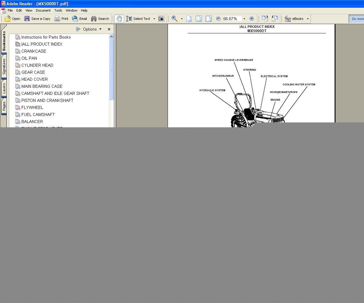 Kubota MX5000 parts manual - we have other manuals