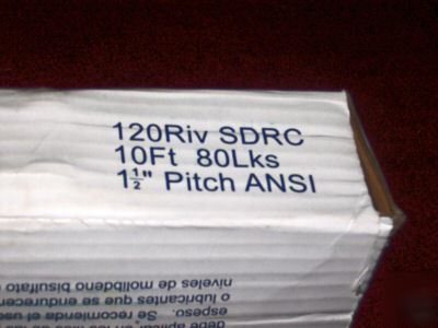 New box of 10FT #120 riveted roller chain ansi standard