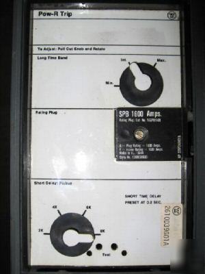 Westinghouse spb 100 pow-r breaker SPB100 2000 amp a