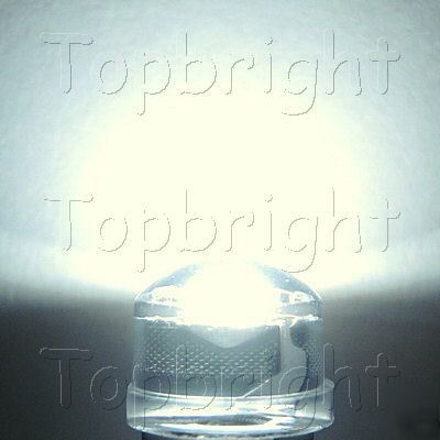 30PC 0.5W strawhat 8MM 140Â° highpower white led 110KMCD