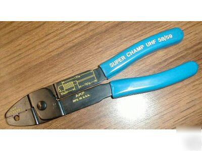 Amp tyco 601834-3, super champ coaxial crimp tool