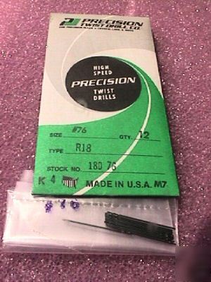 High speed precision twist drill 76 jobbers pack/12 