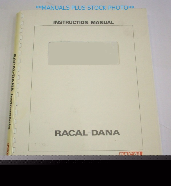 Racal / dana 20/25 op/service manual - $5 shipping 