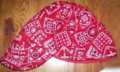 Redhankerchief welders hat hats cap caps welding biker