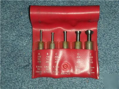 Starrett small hole gage set s 830 f in case 1/8-1/2 ex