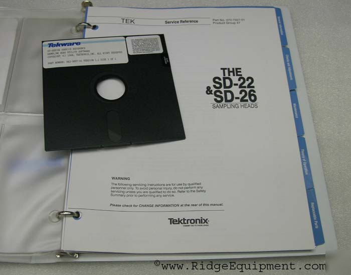 Tektronix sd-22 sd-26 sampling heads reference manuals