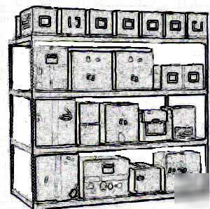 Used med. duty boltless pallet rack shelving lot