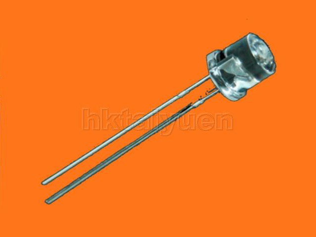 50X orange 5MM wide angle flat top led free resistors