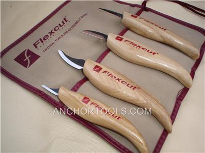 Flexcut 4PC carving knife set ( woodworking carver tool