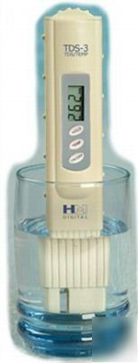 Hm tds-3: digital tds & temperature meter w/ case