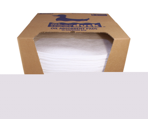 Meltblown lightweight pads in dispenser box