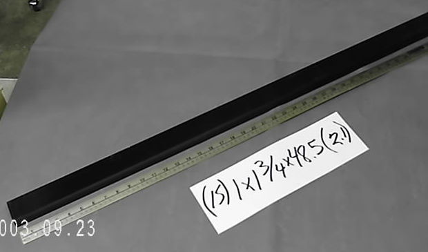Acetal delrin virgin black 1 X1.75 X48.5