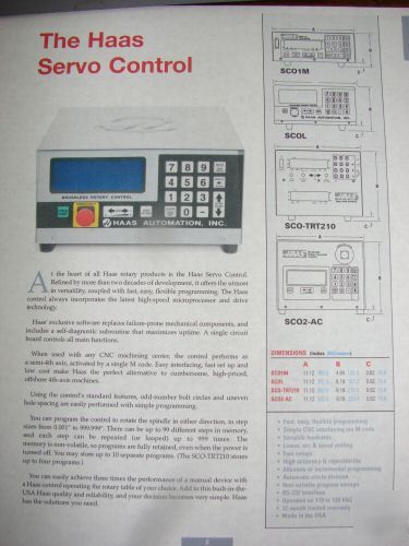 Haas cnc 2 axis servo control rotary table mill milling