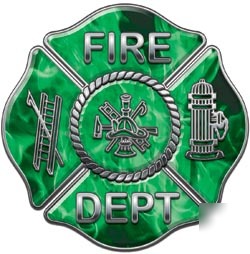 Maltese cross decal reflective 12