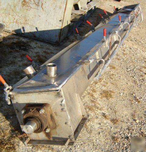 Used 12â€ dia x 19â€™ l food grade s/s screw conveyor 4895