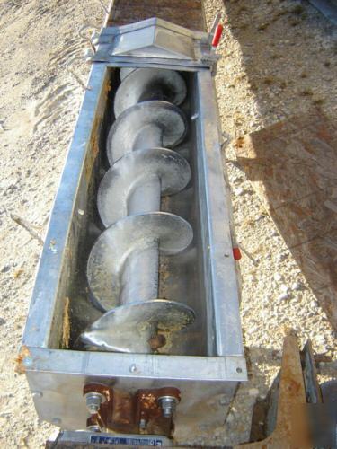 Used 12â€ dia x 19â€™ l food grade s/s screw conveyor 4895