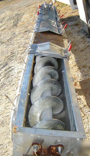Used 12â€ dia x 19â€™ l food grade s/s screw conveyor 4895