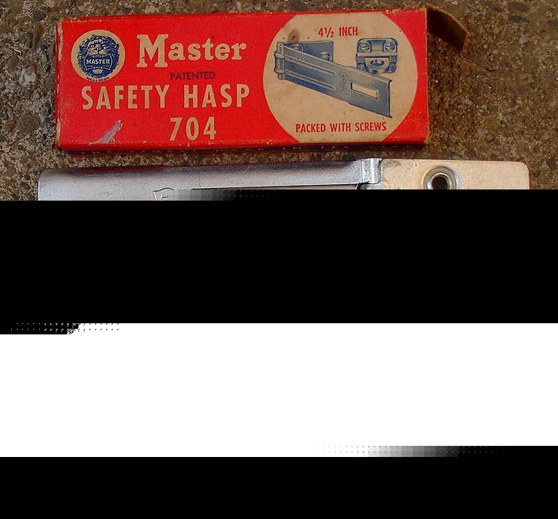 Vintage old master lock patented safety door lock hasp