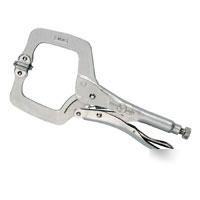 Vise grip locking c-clamp w/swivel pads 11SP