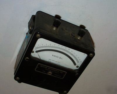 Antique weston dc voltmeter 0-30 vdc mirrored scale 