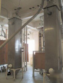 Hopper, 40 cf, s/st, 2' x 2' x 10', cone bottom,