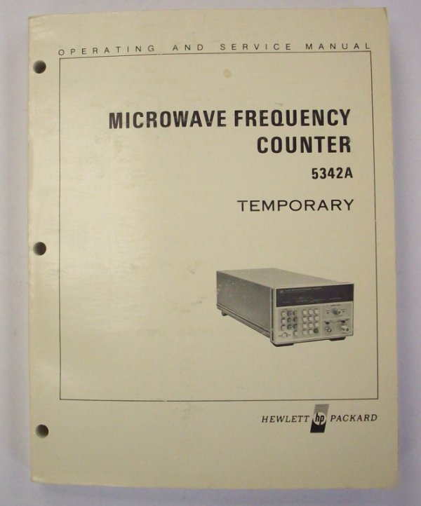 Hp / agilent 5342A op-sv temp manual - $5 shipping 