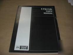 Michigan model 175IIIA tractor shovel parts manual