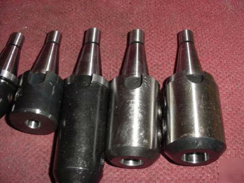 New (7) nmtb 30 taper end mill holders, 3/16 - 1