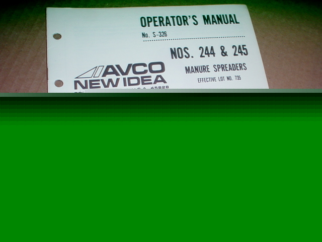 New idea 244 245 manure spreader operator manual