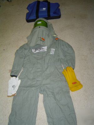 Oberon arc flash 40 complete xl coverall suit kit