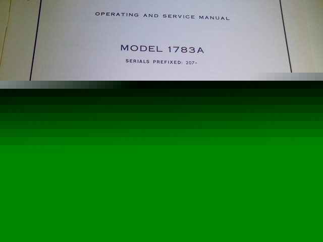 Hp 1783A time mark generator original op/service manual
