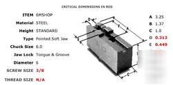 New huron 6MSHOP soft jaws for 6