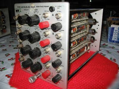 Tektronix type m four-trace preamp plug-in unit working
