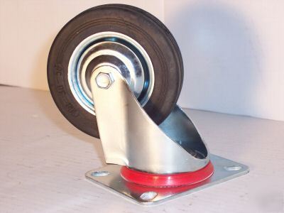 4 pc 4'' swivel caster wheels base & wheel bearings